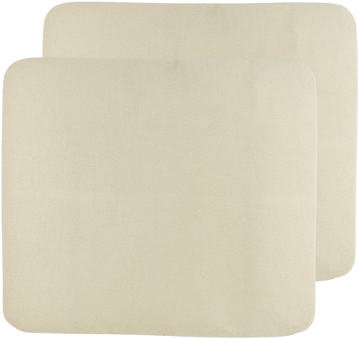 Meyco baby uni aankleedkussenhoes - 2-pack - badstof - soft sand - 85x75cm