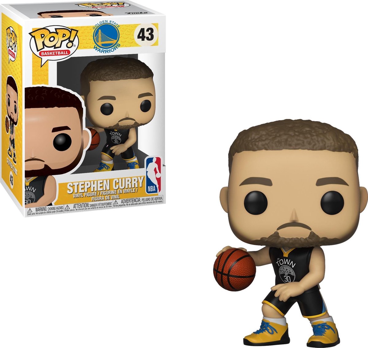 Funko stephen curry #43 - nba - guerrieri - pop!