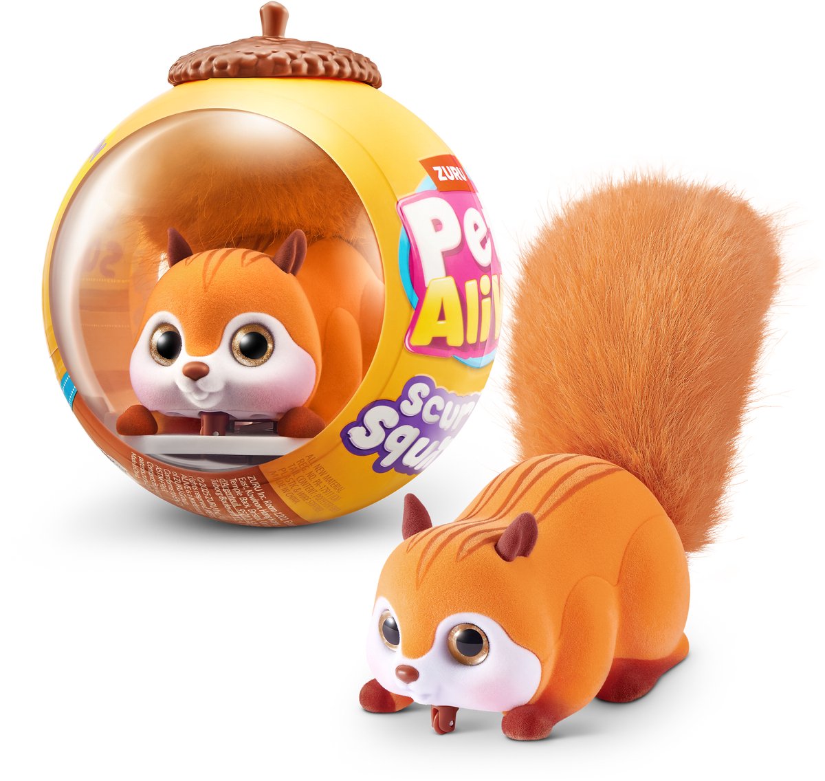 Mascotas vivas scurry'n ardilla (naranja)