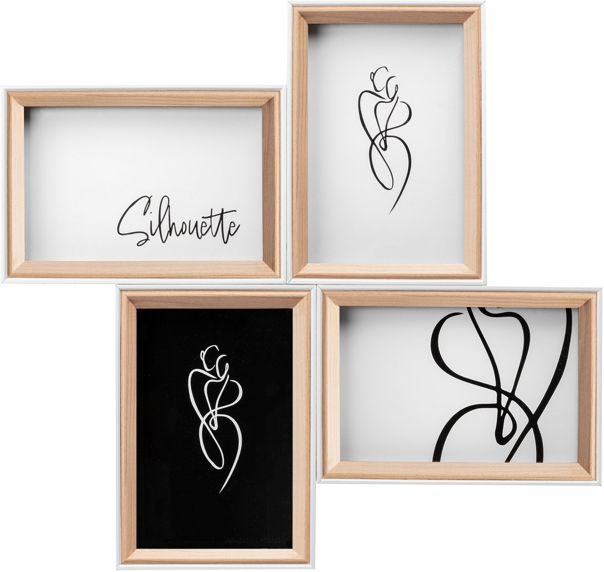 Silhouette Walther - gallery con cornice in legno - misura foto 4x10x15 cm - natura