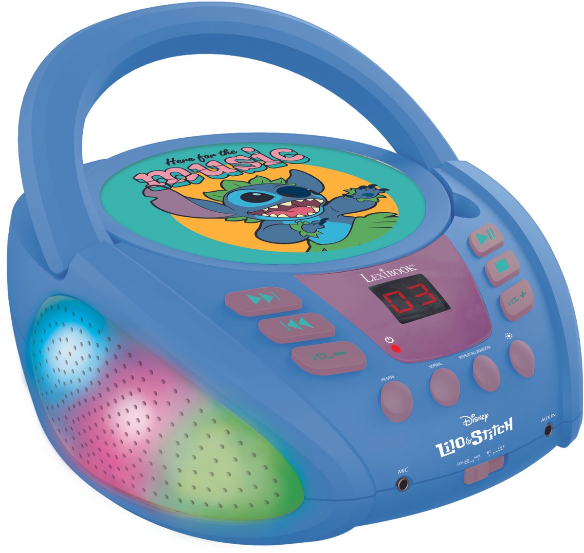 Reproductor de CD Lexibook Stitch Bluetooth® con iluminación