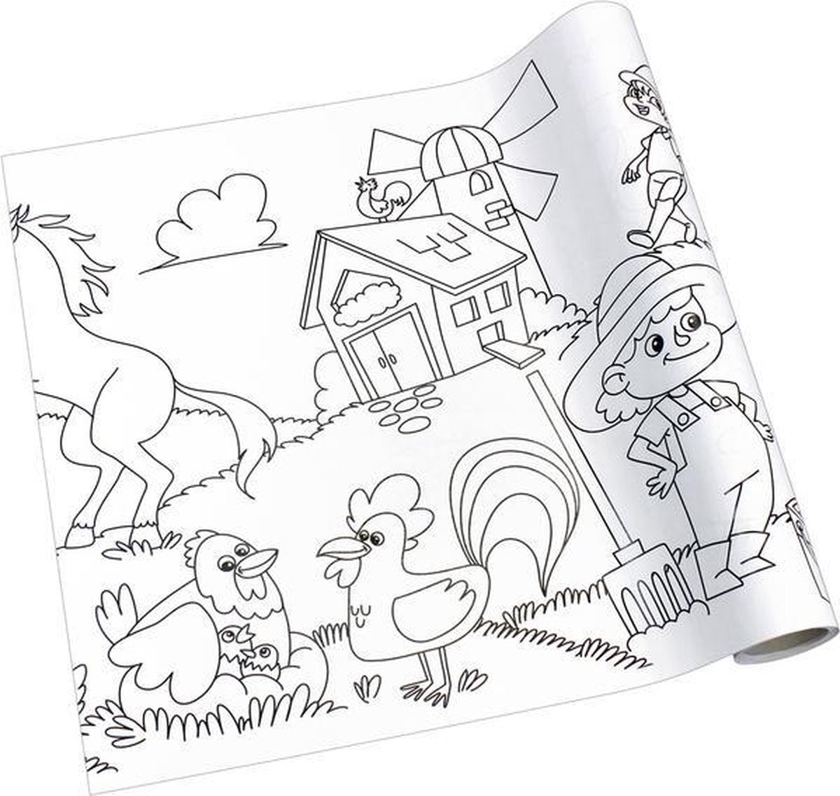 Info notes info tekenrol - creative - boerderij - 30cm x 4m - in-8723-08-b