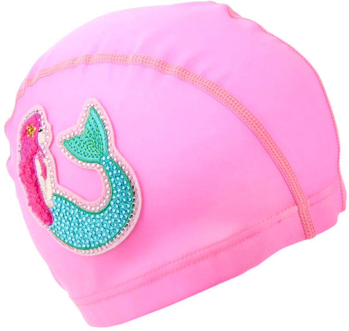 Cuffia da nuoto per bambini Bling2o - sirena - elastica - da nuoto - in borsa trasparente - rosa