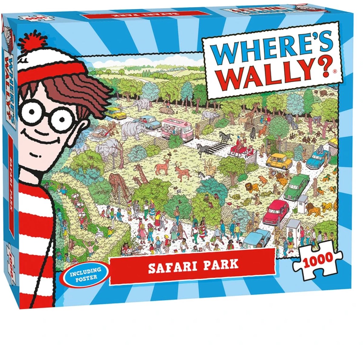 Puzzle con tanti regali Dov'è Wally Safari Park 1000 pezzi