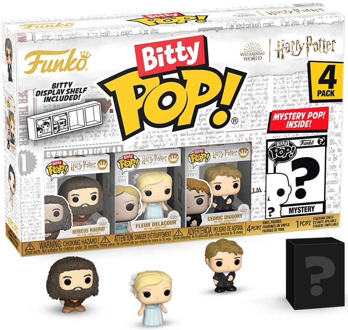 Funko harry potter and the goblet of fire bitty pop! vinyl figure 4-pack hagrid 2,5 cm mini-figuur - 2cm