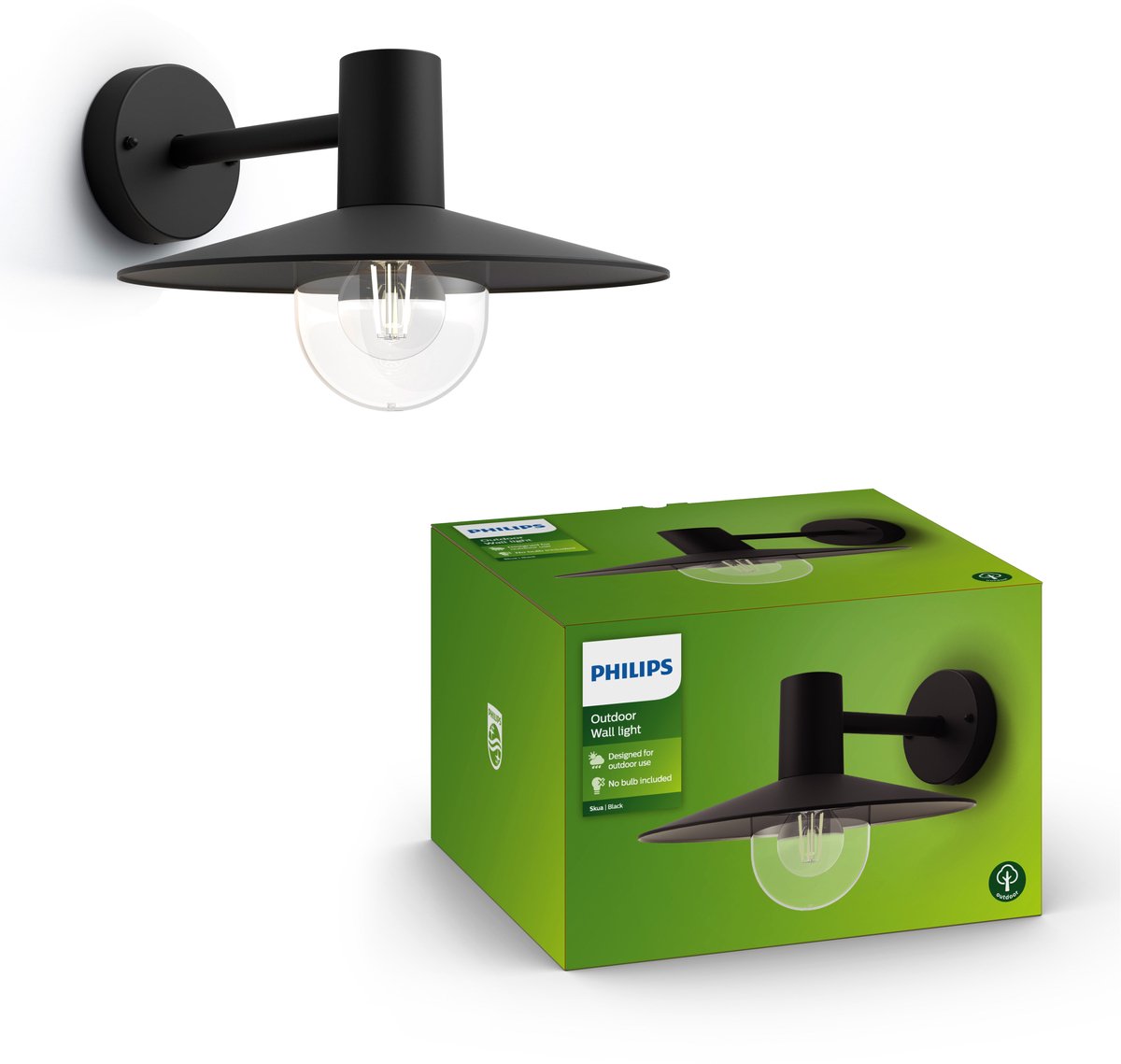 Philips LED Philips Skua lámpara de pared para exterior - negro