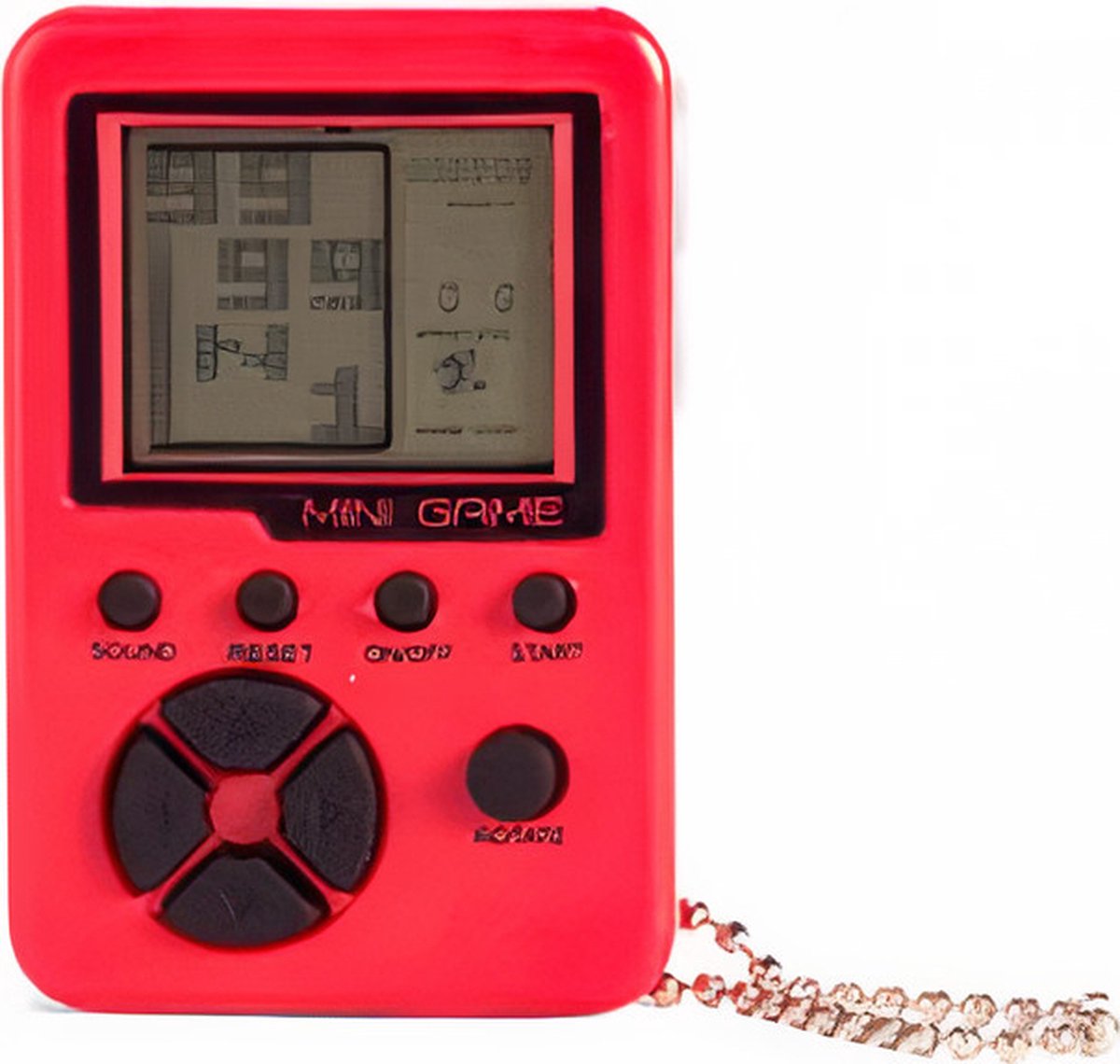 Kikkerland gioco arcade tascabile in silicone abs rosso