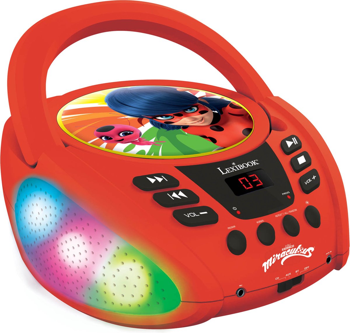 Reproductor de CD Bluetooth milagroso Lexibook con iluminación