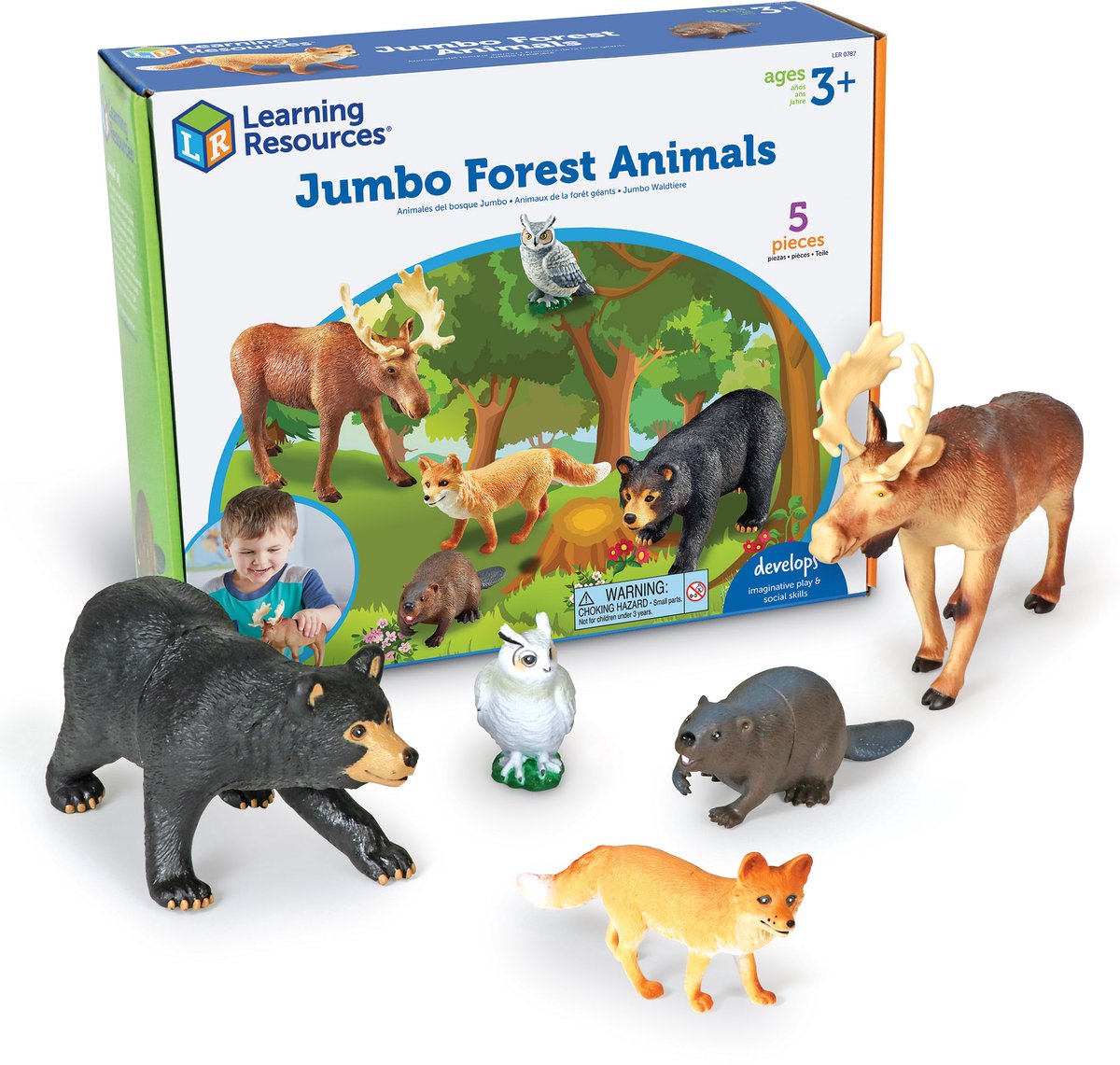 Risorse didattiche jumbo animali della foresta - 3+