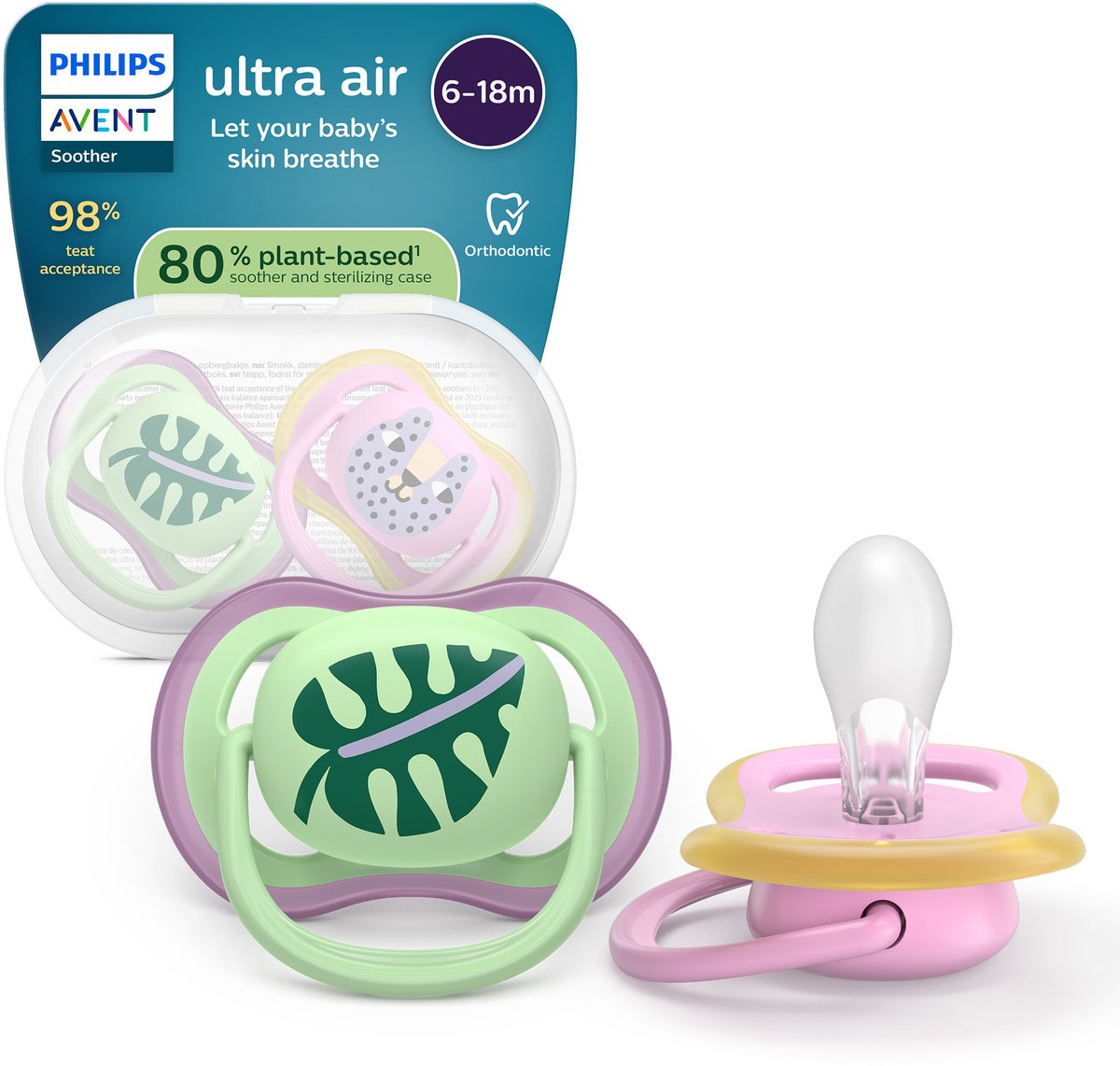 Philips avent ultra air – ciuccio traspirante e leggero (6-18 mesi) – 2 pezzi – scf087 13