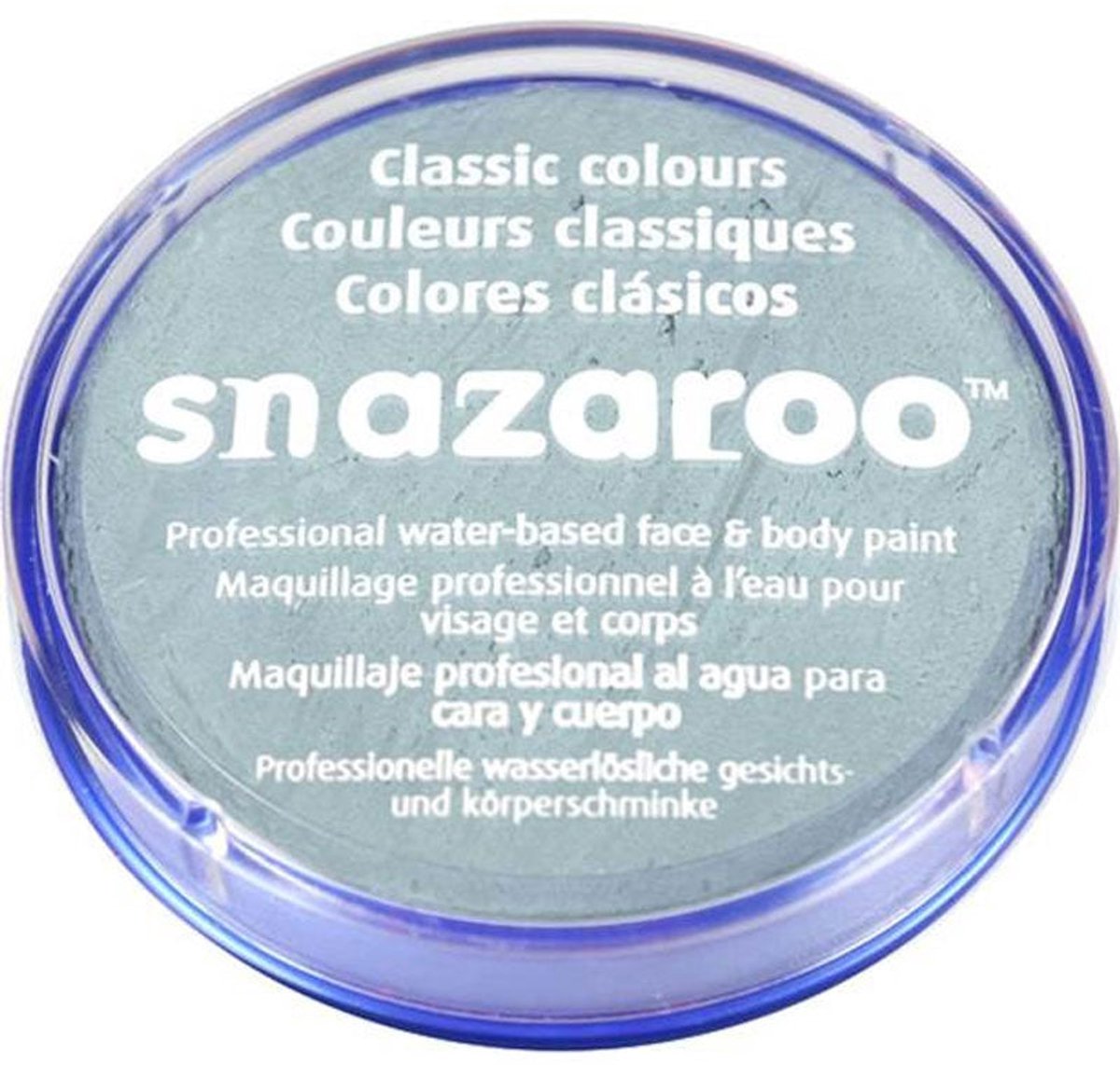 Snazaroo 1118222 - grigio chiaro - pittura per il viso acqua per bambini da 18 ml per bambini e adulti