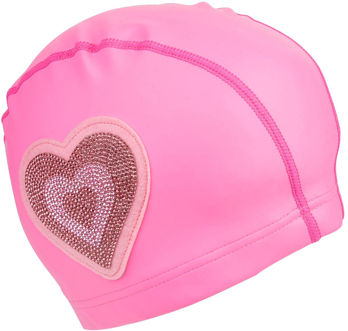 Cuffia da nuoto per bambini Bling2o - cuore - elastica - da nuoto - in borsa trasparente - rosa
