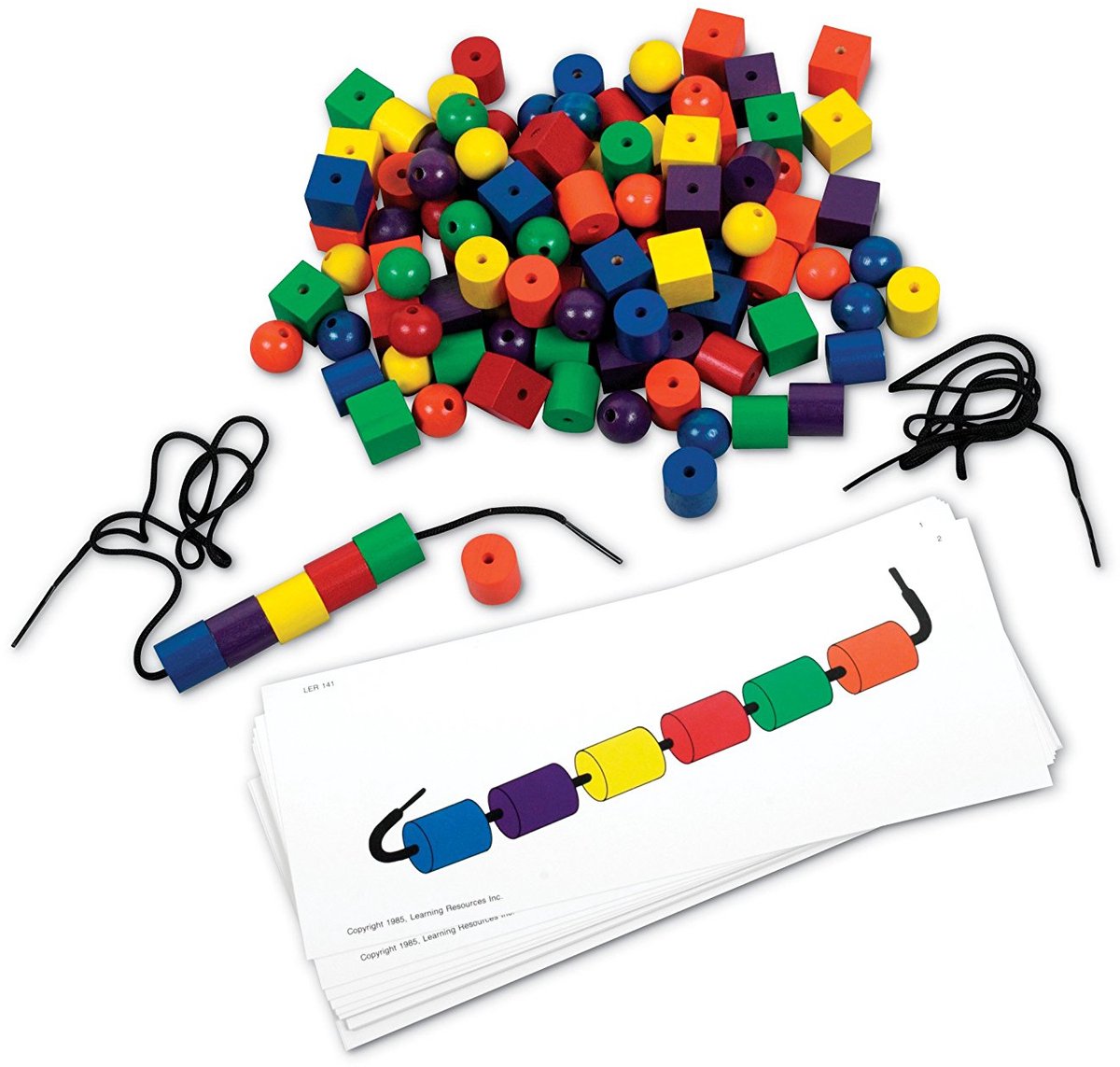 Set di carte con modelli di perline per risorse didattiche - 3+