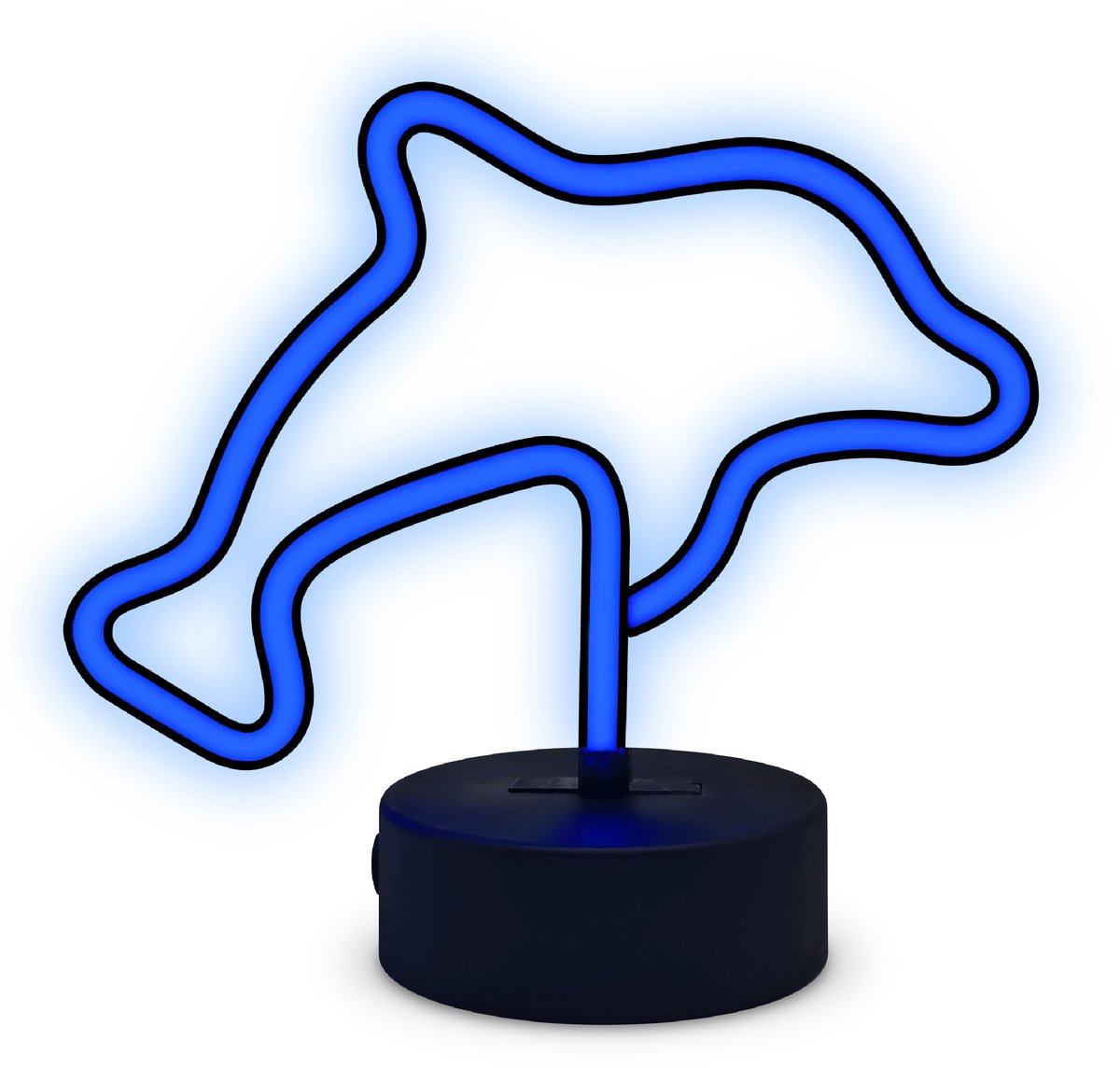 Partyfunlights - Lampada LED al neon delfino - delfino - blu - con USB e batterie