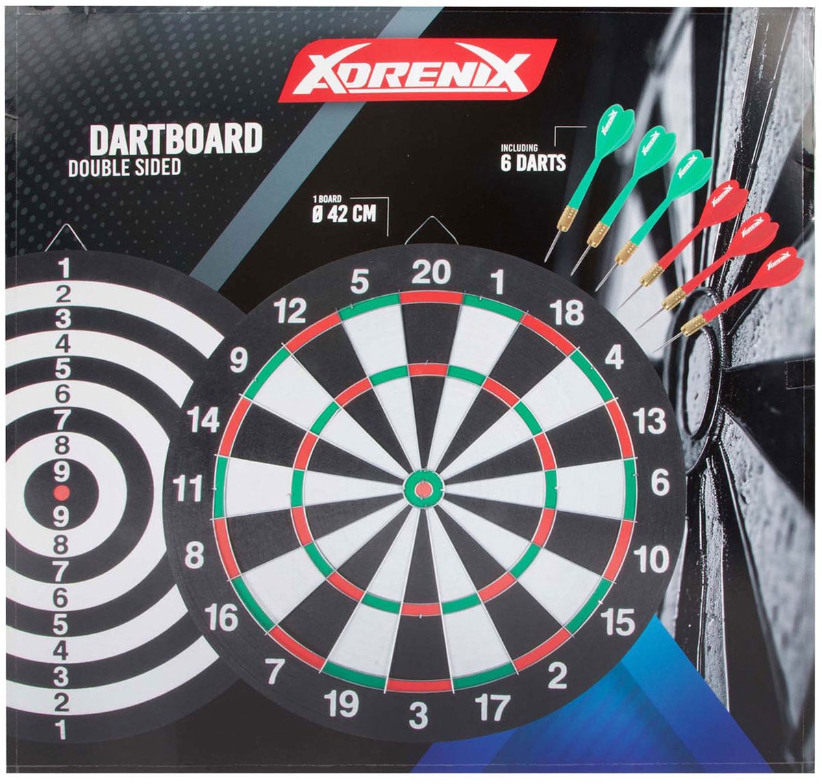 Adrenix Adrenix Dartboard Classic con 6 flechas