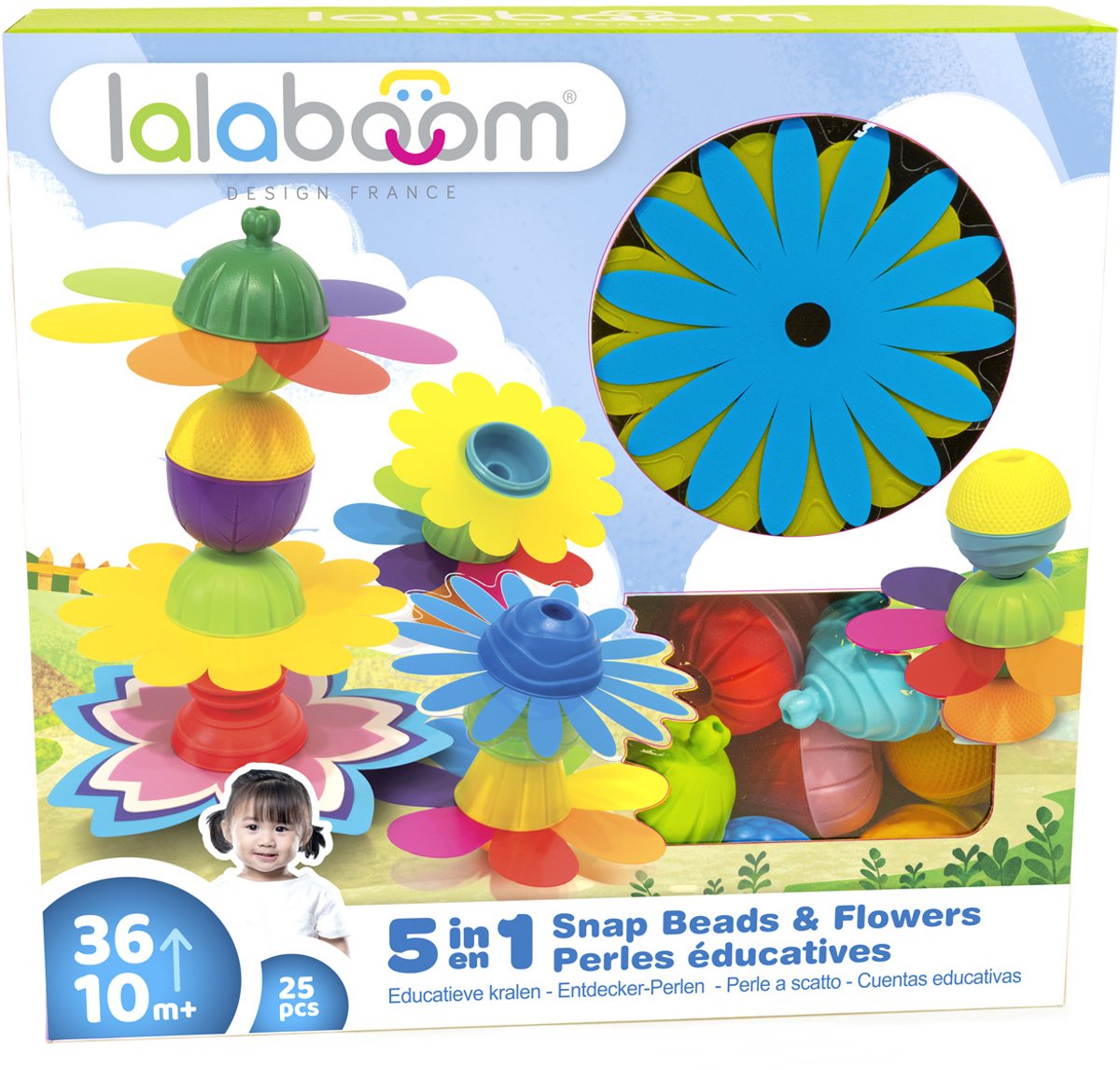 Lalaboom - perline e fiori educativi - 25 pezzi