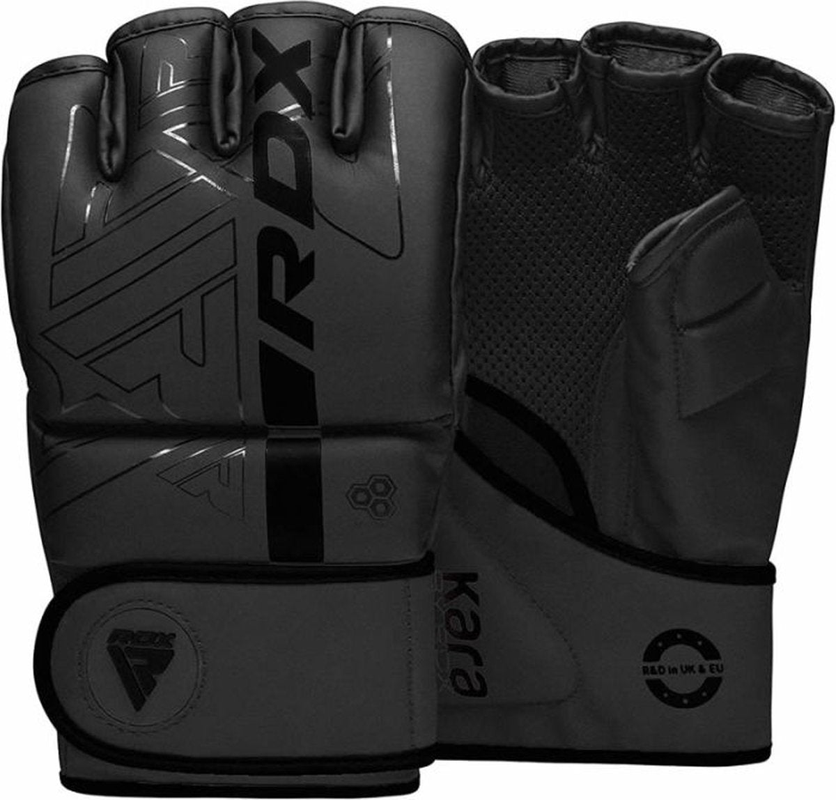 Rdx sports - f6 kara - guantes de boxeo - guantes mma - entrenamiento - guantes de artes marciales - boxeo - negro - mate - talla l