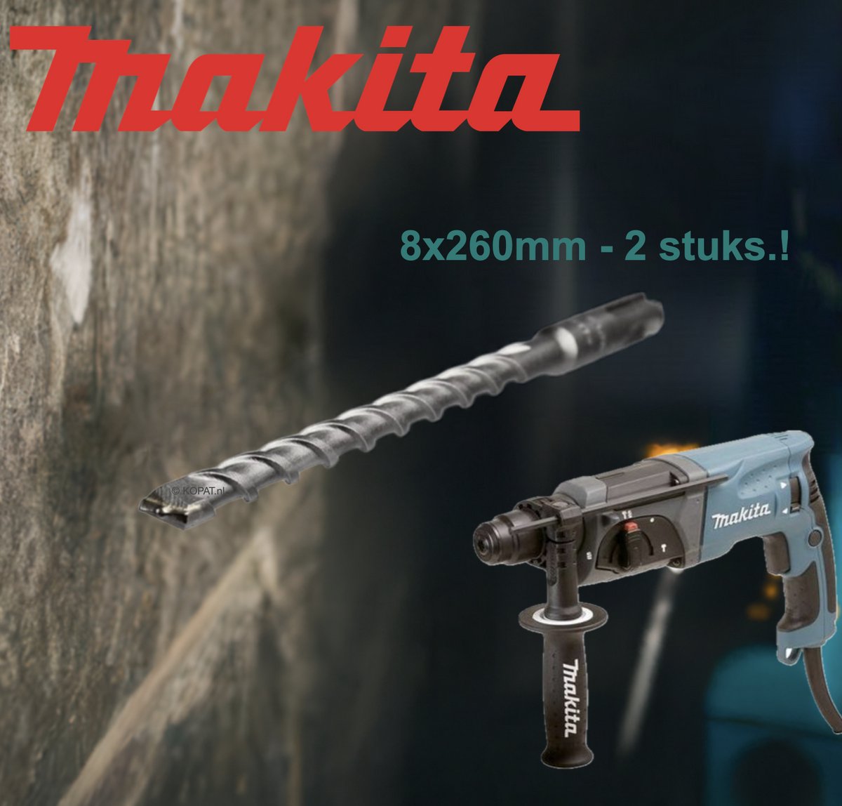 Accessori Makita pbs: sds-plus 8x260mm - b-55968