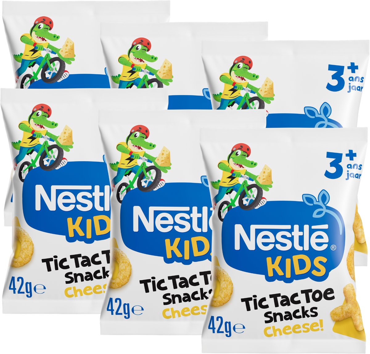 Nestlé snack per bambini tris al formaggio - spuntino per bambini piccoli - 3+ anni - 6 x 42 g