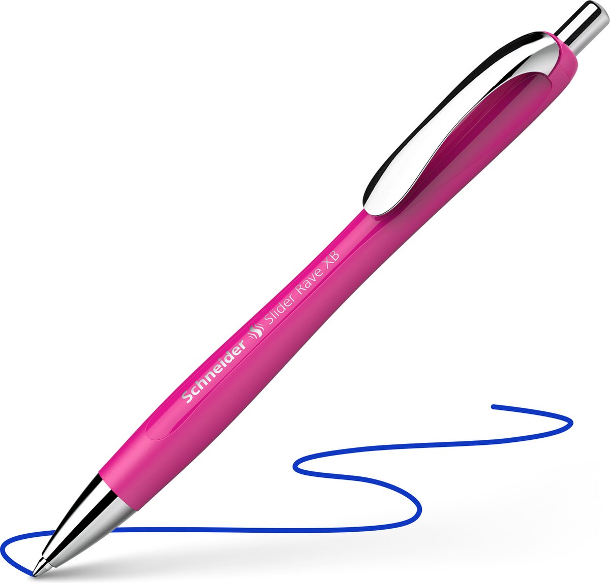 Bolígrafo schneider de instrumentos de escritura Schneider - slider rave - punta xb - rosa intenso - s-132509