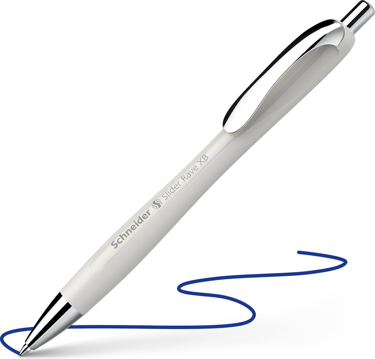 Strumenti da scrittura Schneider penna a sfera Schneider - slider rave - trend edition - grigio argento - pennino xb - s-132512
