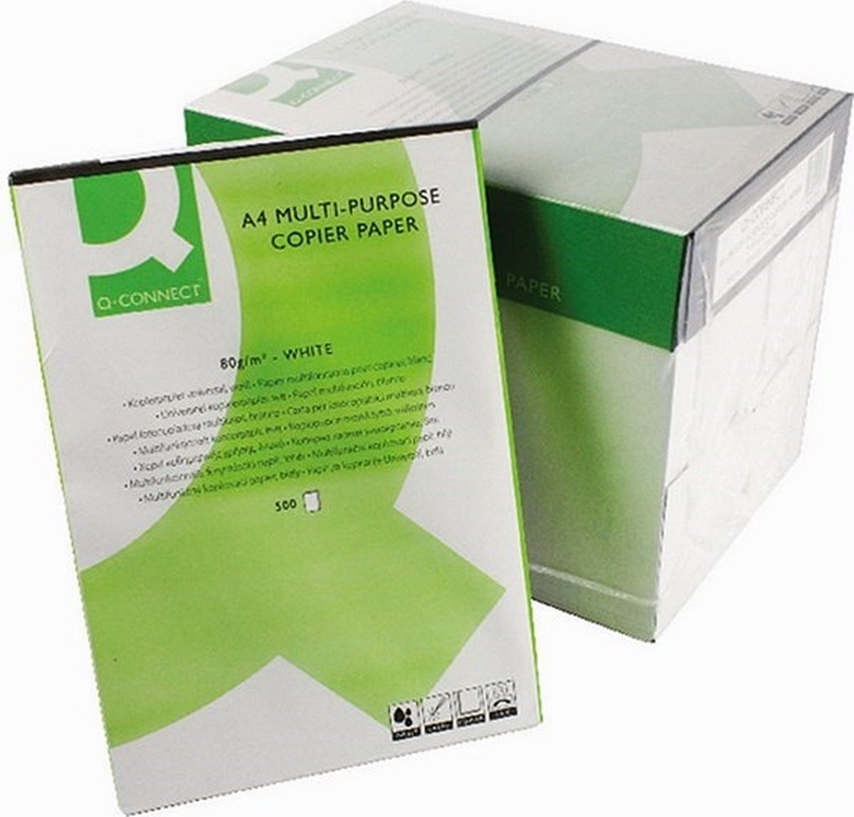 Q-connect kopieerpapier - a4 - 80g - 500 vel - wit