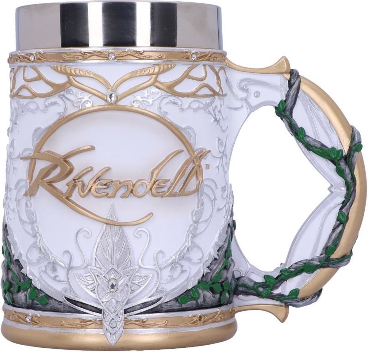 Nemesis now - Il Signore degli Anelli - Gran Burrone - Boccale di birra - Bianco - 15,5 cm