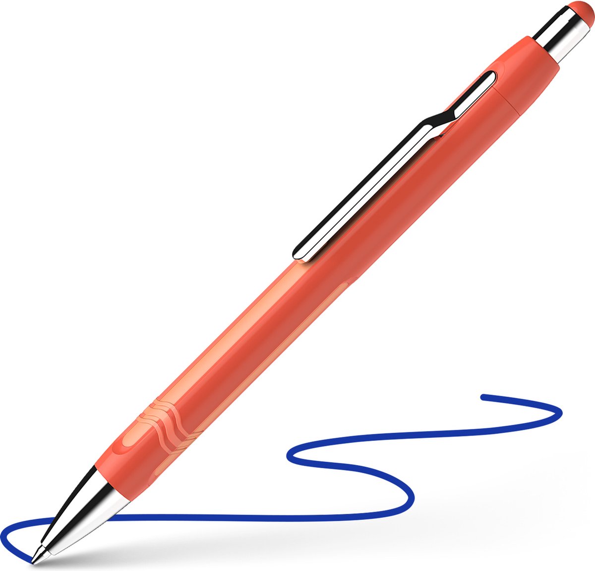 Bolígrafo schneider de instrumentos de escritura schneider - épsilon - naranja cálido - tinta azul - ancho de escritura xb - s-138606