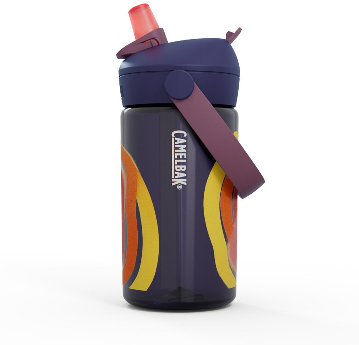 Camelbak thrive biberón con pajita para niños - 400 ml - con pajita - botella de agua - azul (ciclón)