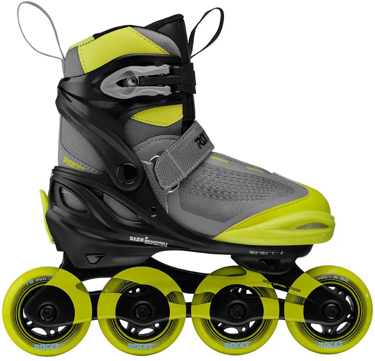 Roces moody x tif boy verstelbare skeelers kinderen – inline skates – meegroei skates – grijs groen – maat 36-40