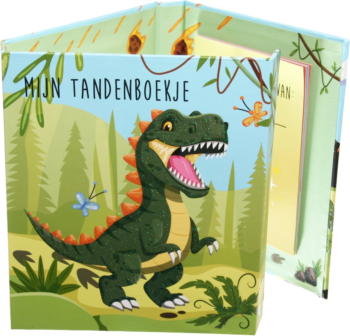 Toothwonders - libro de dientes de dinosaurio - práctico porta dientes con cierre magnético