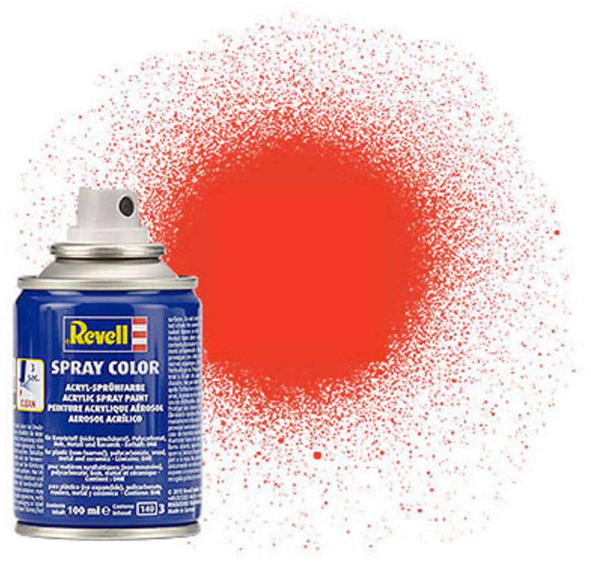 Vernice acrilica Revell Hobby Paint - #25 arancione luminoso - opaca - spray acrilico - bomboletta spray - 100 ml