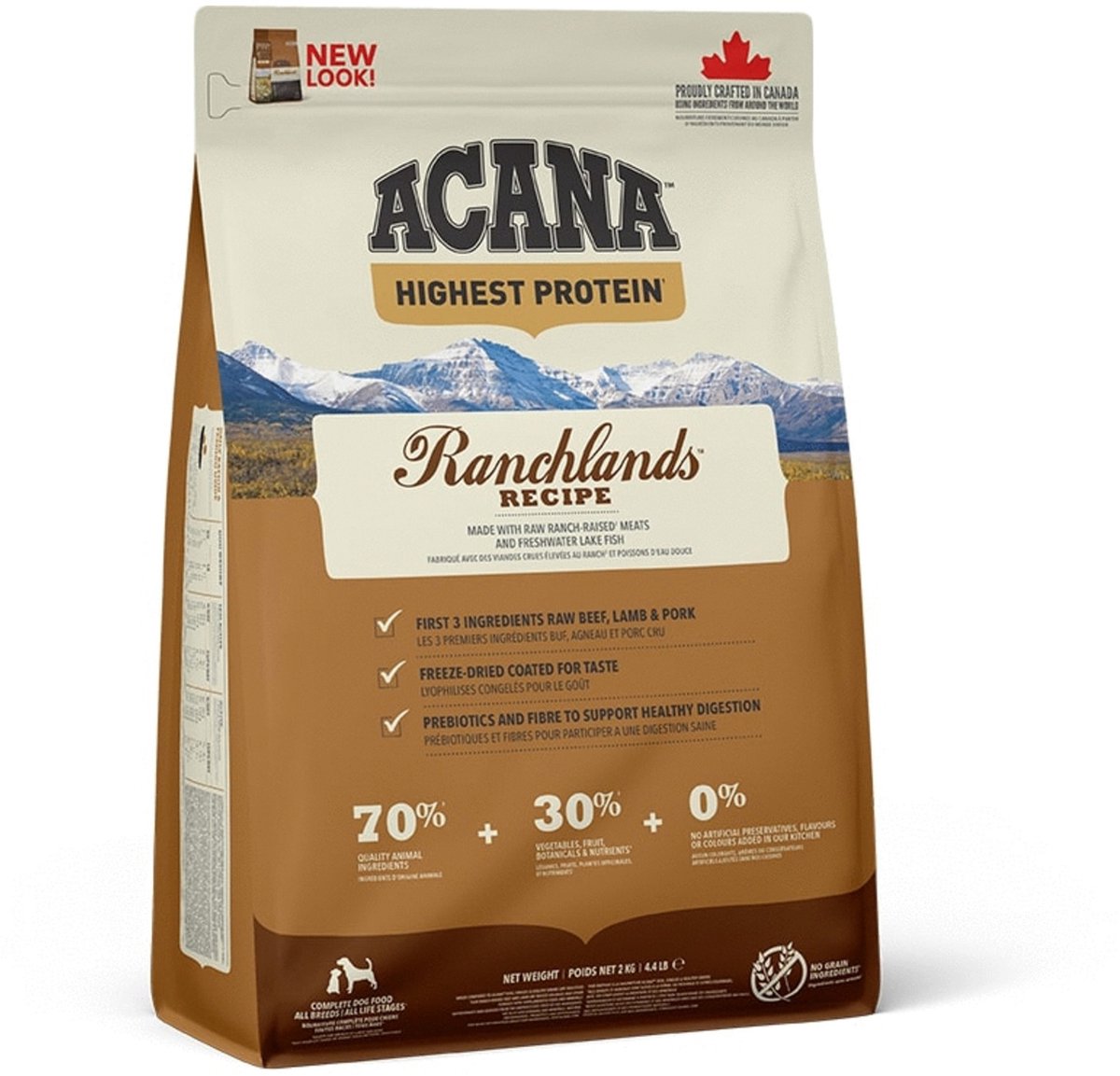 Acana regionals ranchlands perro ternera cordero cerdo - comida para perros - 2 kg