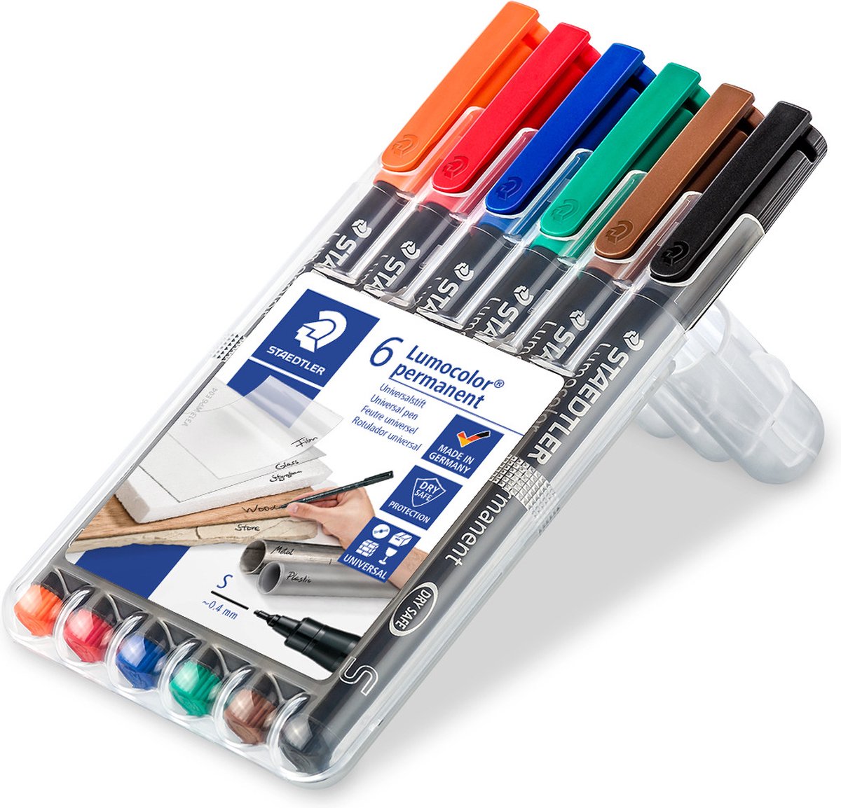 Staedtler lumocolor s permanente - caja 6uds