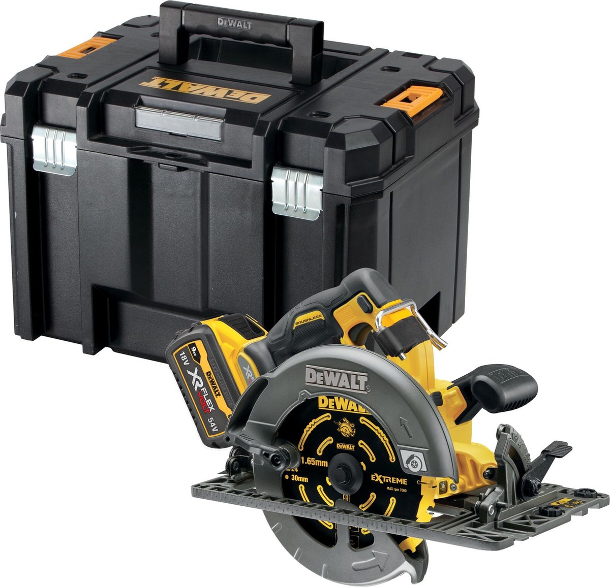 Dewalt dcs579nt | sega circolare a batteria | xr flexvolt | 54 volt | 190 mm | corpo | senza caricabatterie - dcs579nt-xj