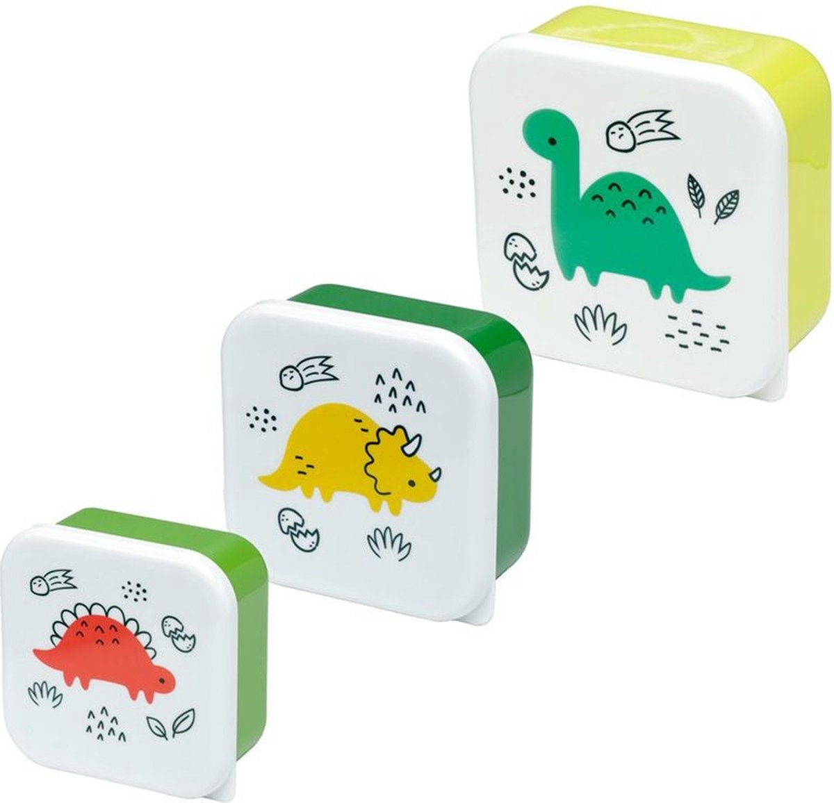Set 3 pranzo Box S M L-Dinosauria Jr