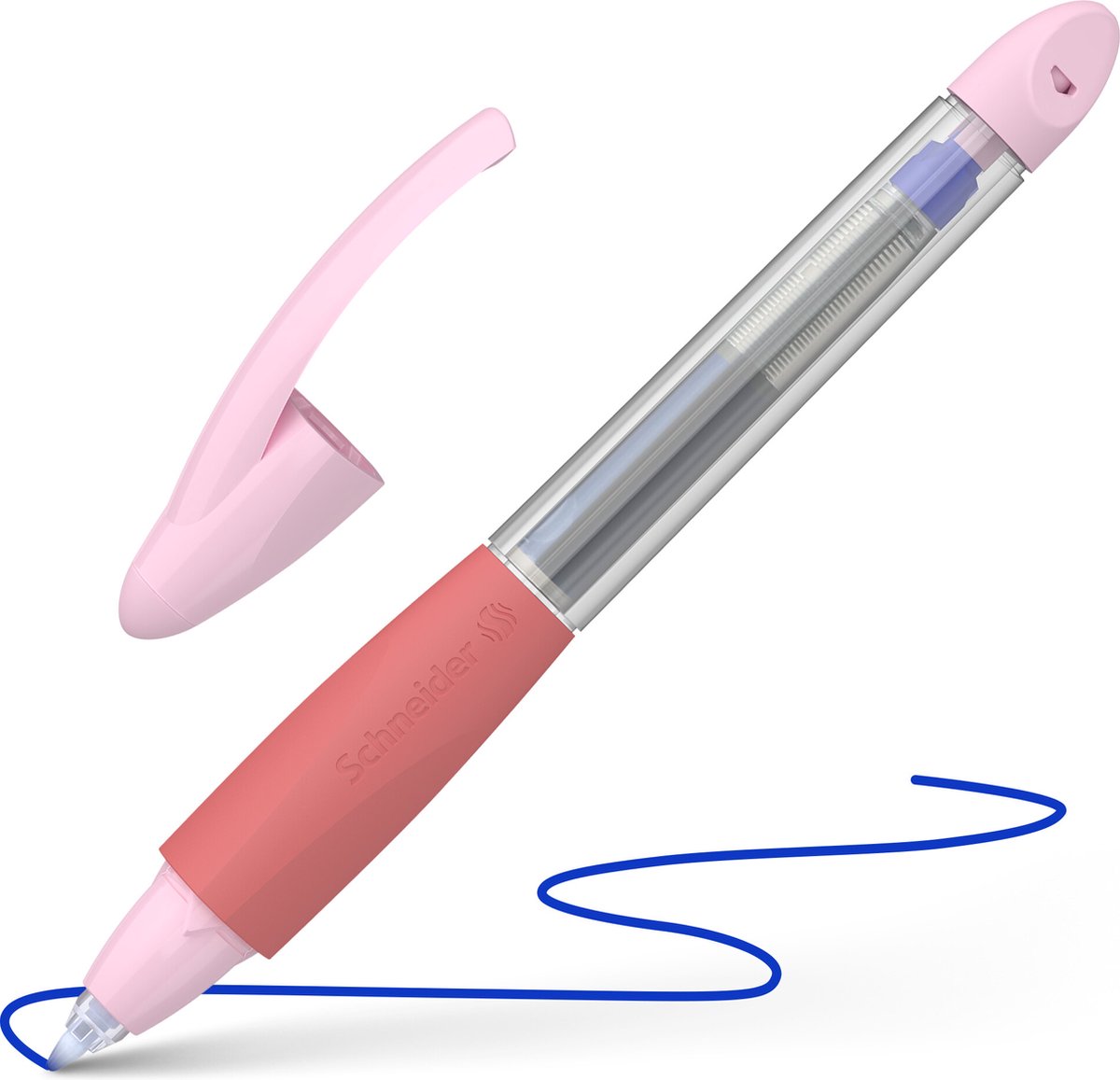 Instrumentos de escritura schneider rollerball - base ball - punta m - rosa-rojo - s-188338