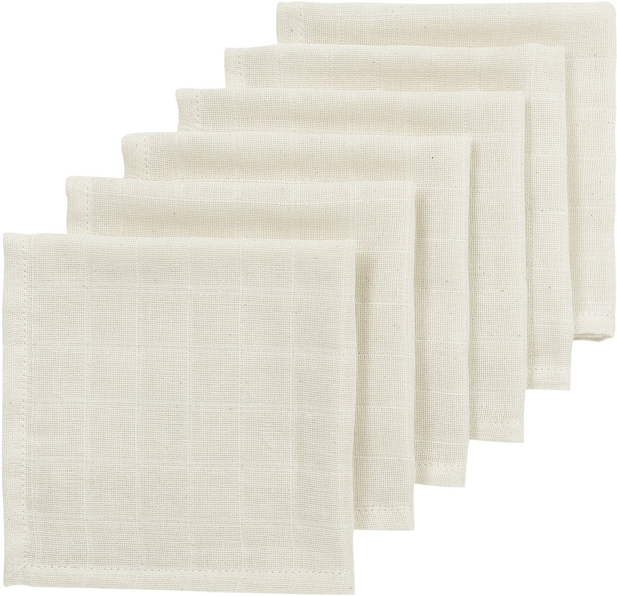 Meyco baby nature monddoekjes - hydrofiel - 6-pack - 30x30cm