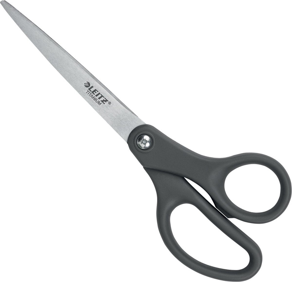 Leitz titanium schaar 180 mm - ergonomische handgreep - donkergrijs