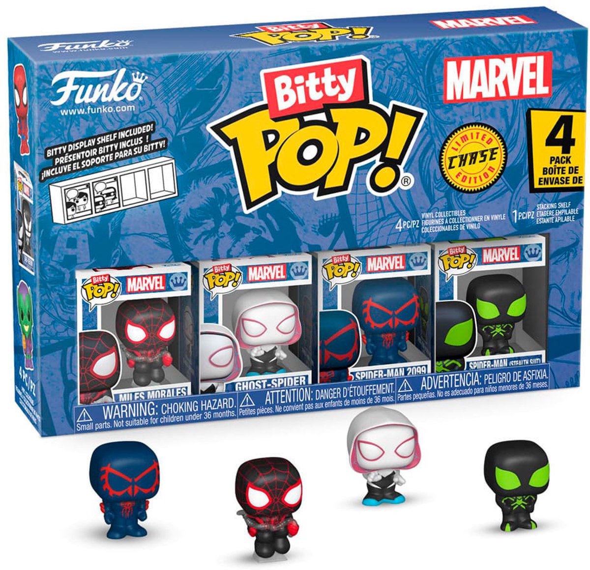 Funko Spider-Man Bitty Pop! figura in vinile confezione da 4 serie 2 Mini figura da 2 cm - 2 cm