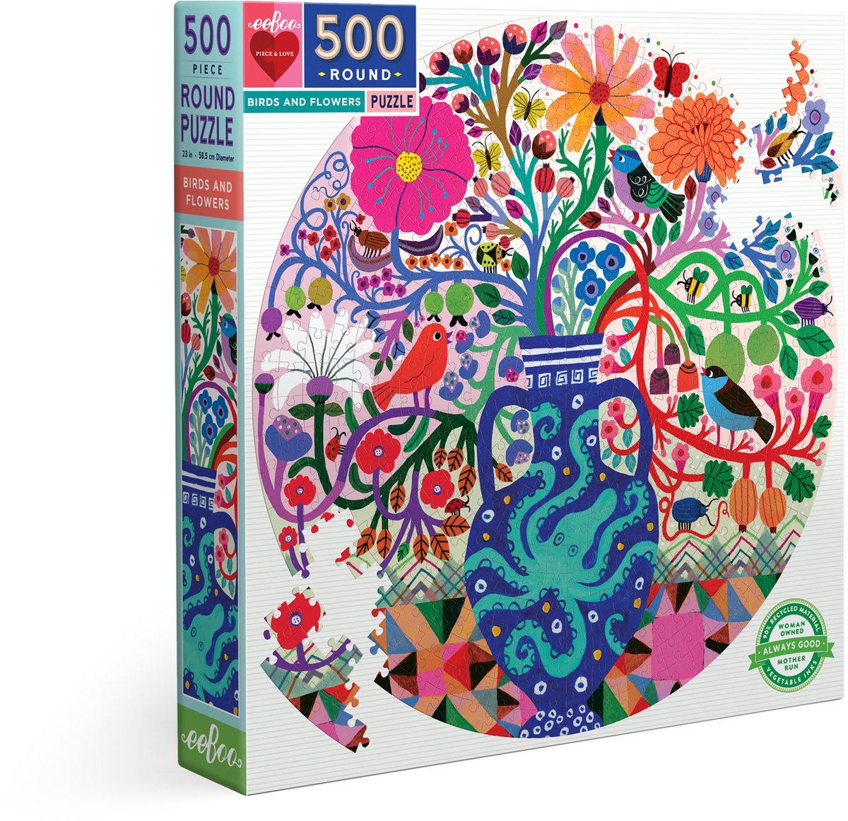 Eeboo uccelli e fiori (500).