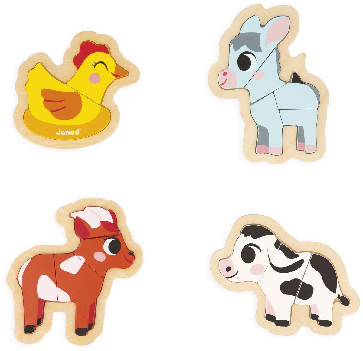 Janod - juego de rompecabezas - animales de granja