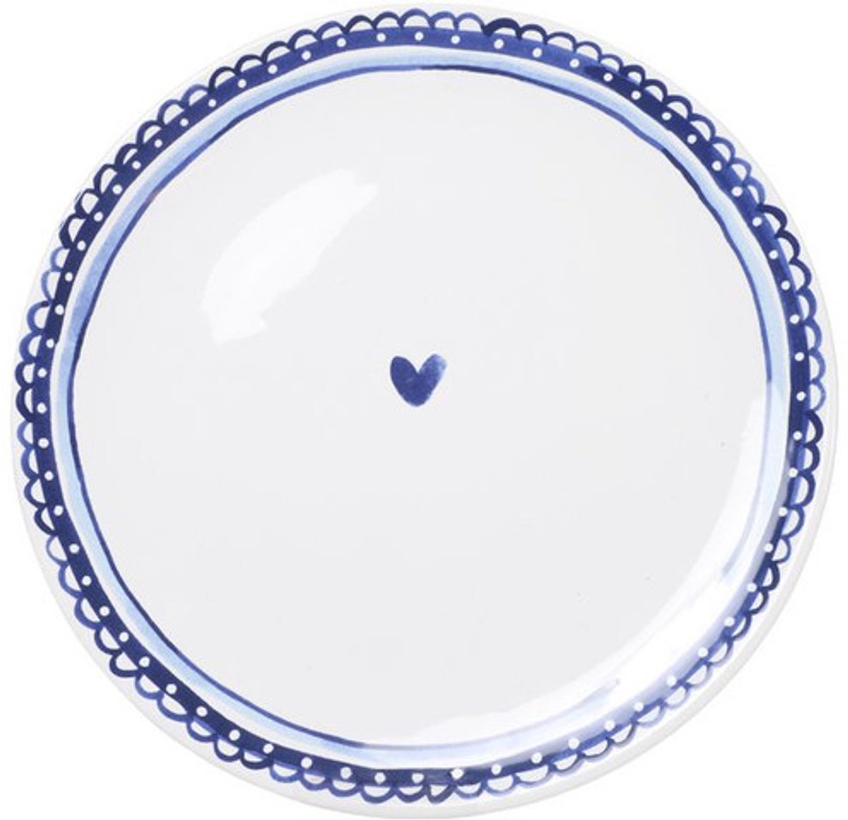 Biondo Amsterdam, biondo Delft: piatto cuore 26 cm