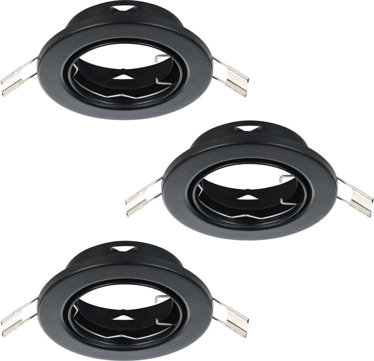 Foco empotrable Eglo agulo 1 - gu10 - ø 8,5 cm - negro - juego de 3 piezas - inclinable