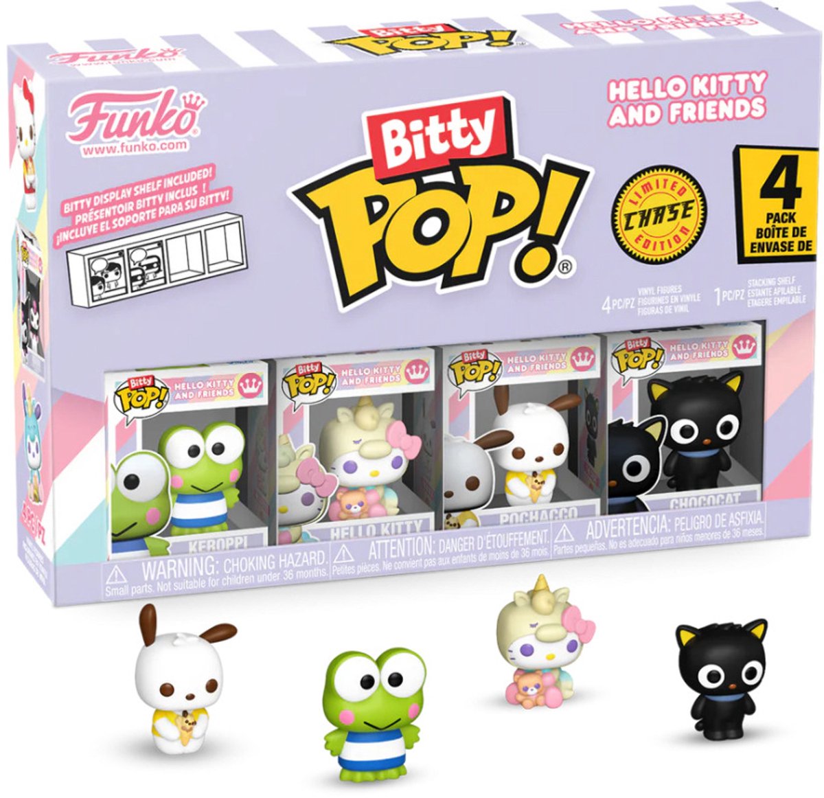 Funko bitty-pop! - hello kitty e amici - keroppi hello kitty pochacco inseguimento casuale