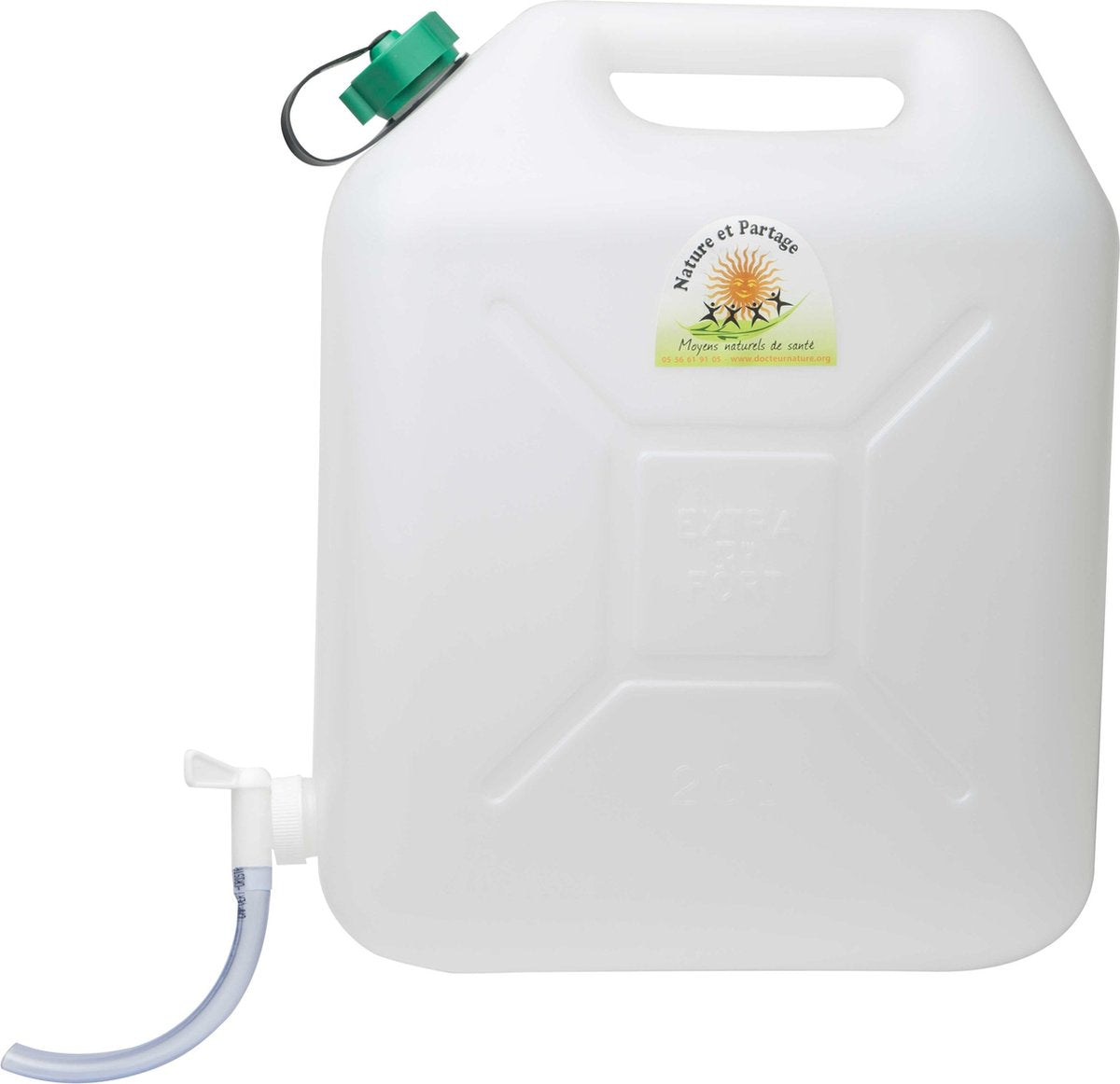 Eda - tanica - con rubinetto - 20 litri - tanica per acqua - bianca