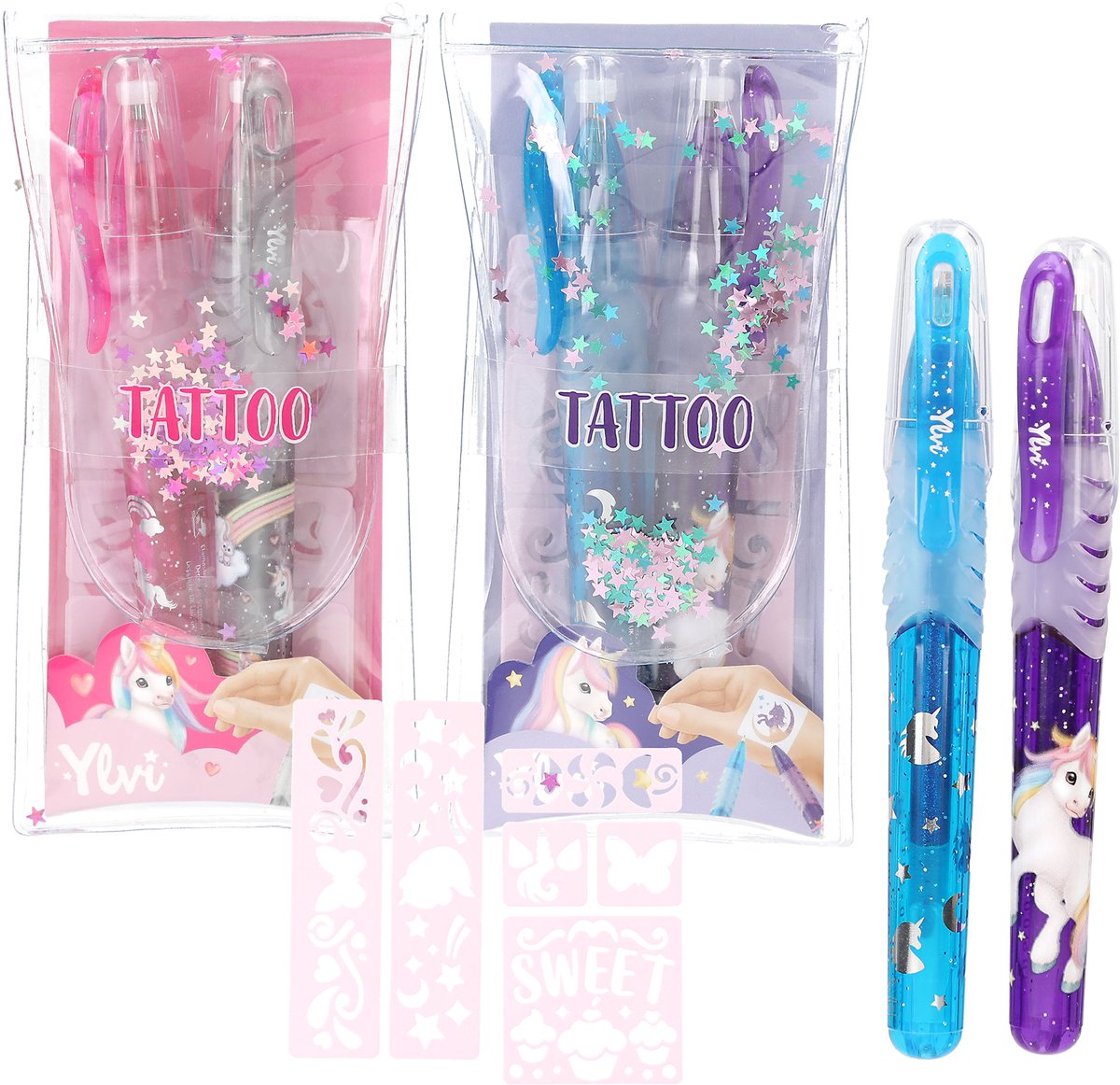 Depesche - penne gel glitterate ylvi tattoo - 1 set