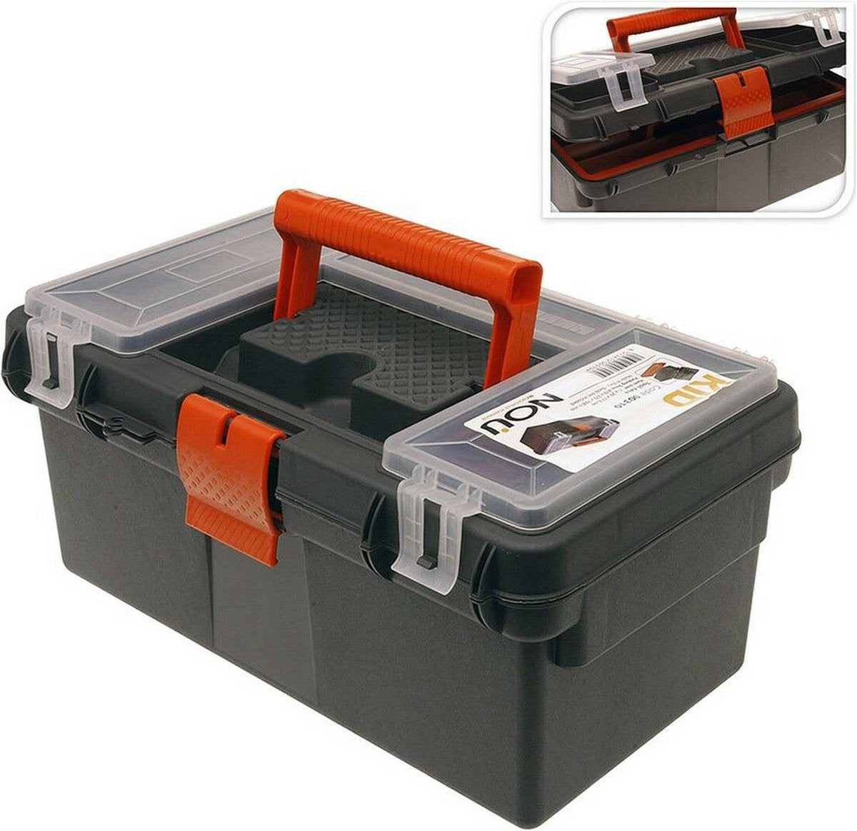 Caja de herramientas Koma tools con compartimentos