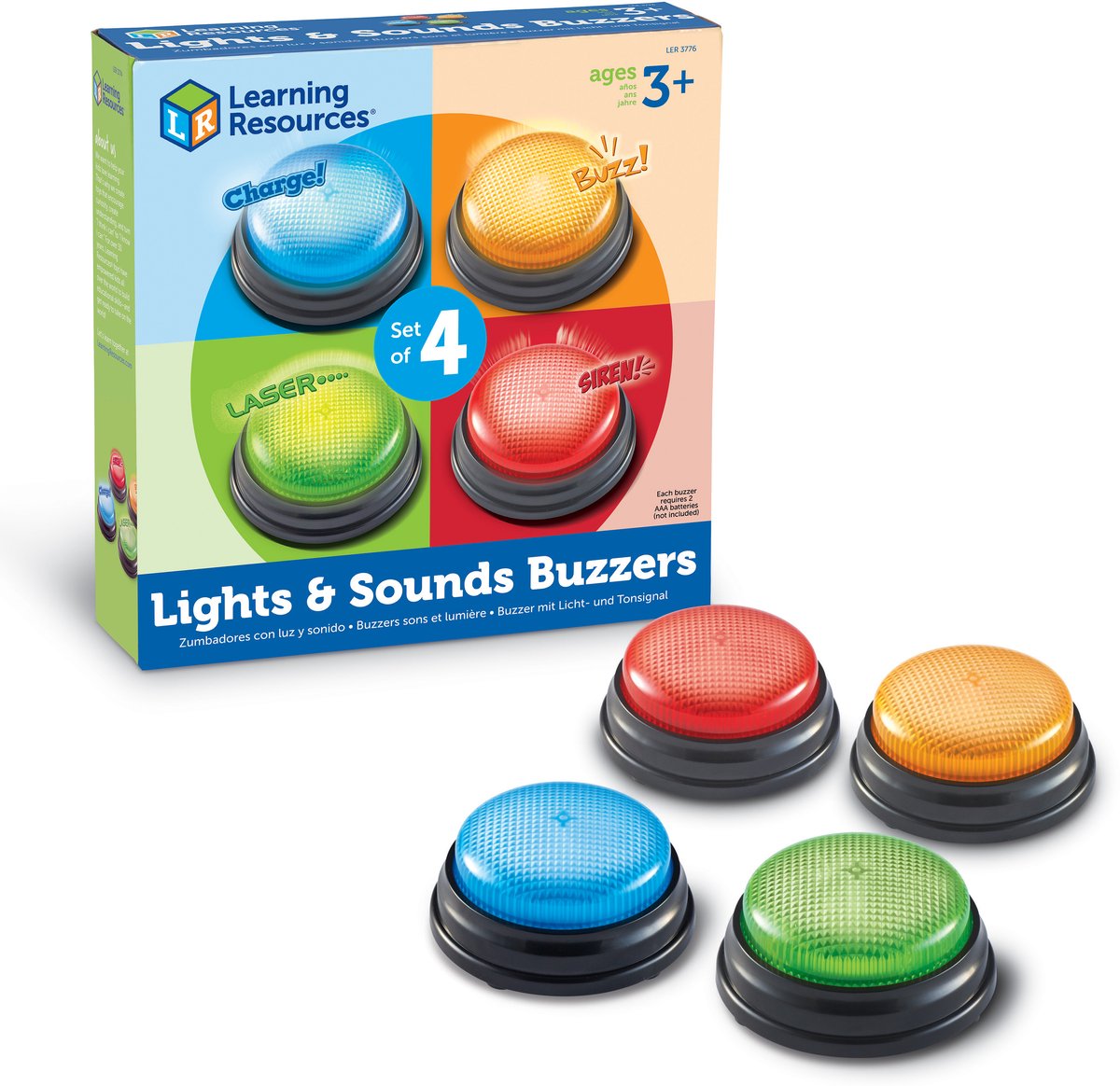 Risorse didattiche luci e suoni cicalini (set da 4) - 3+