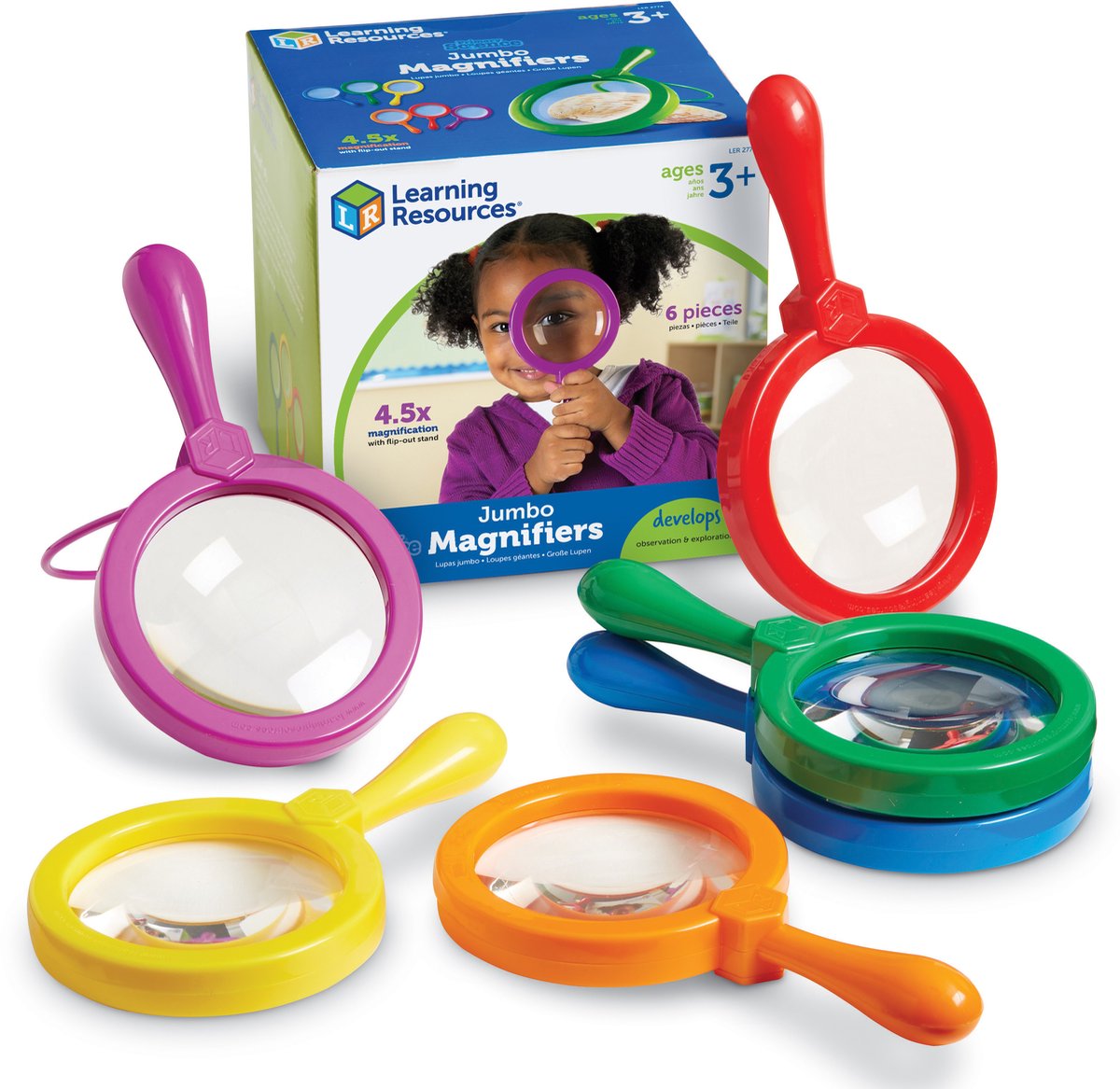 Risorse didattiche Lenti d'ingrandimento jumbo di Primary Science® (set di 6) - 3+